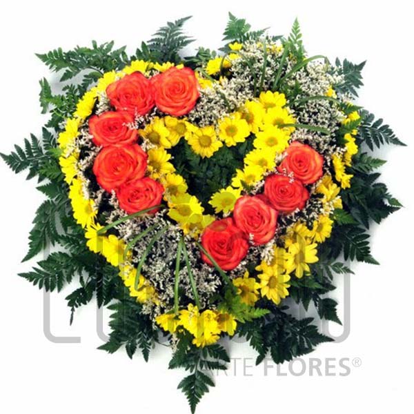 Coração Flores para Funeral
