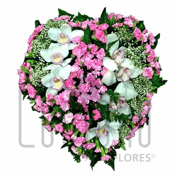 Coração com Flores para Funeral